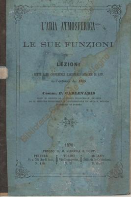 L'aria atmosferica e le sue funzioni