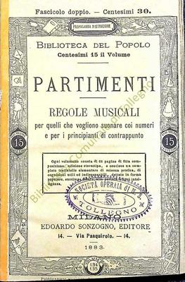 Partimenti. Regole musicali per quelli che vogliono suonare coi numeri e per i principianti di contrappunto